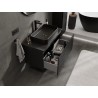 Mexen Rivel meuble-lavabo de salle de bain 90 cm avec plateau, 1 tiroir, rainuré, noir mat - 91A20-09047-1-BFC71