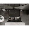Mexen Rivel armoire de salle de bain sous vasque 90 cm avec plateau, 1 tiroir, rainurée, noir mat - 91A20-09047-1-BFC71