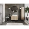 Mexen Rivel meuble de salle de bain sous-vasque 90 cm avec plateau, 1 tiroir, rainuré, chêne - 91A20-09047-1-BFC81