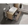 Mexen Rivel meuble de salle de bain sous-vasque 90 cm avec plateau, 1 tiroir, rainuré, chêne - 91A20-09047-1-BFC81
