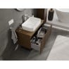 Mexen Rivel meuble de salle de bain sous-lavabo 90 cm avec plateau, 1 tiroir, rainuré, noyer - 91A20-09047-1-BFC86