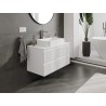 Mexen Rivel armoire de salle de bain sous lavabo 90 cm avec plateau, 2 tiroirs, rainurée, blanc mat - 91A20-09047-2-BFFC01