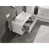 Mexen Rivel armoire de salle de bain sous lavabo 90 cm avec plateau, 2 tiroirs, rainurée, blanc mat - 91A20-09047-2-BFFC01