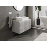Mexen Rivel meuble de salle de bains sous vasque 90 cm avec plateau, 2 tiroirs, rainuré, gris mat - 91A20-09047-2-BFFC62