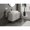 Mexen Rivel meuble-lavabo 90 cm avec plateau, 2 tiroirs, rainuré, gris mat - 91A20-09047-2-BFFC62