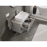 Mexen Rivel meuble de salle de bains sous vasque 90 cm avec plateau, 2 tiroirs, rainuré, gris mat - 91A20-09047-2-BFFC62