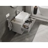 Mexen Rivel meuble-lavabo 90 cm avec plateau, 2 tiroirs, rainuré, gris mat - 91A20-09047-2-BFFC62
