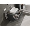 Mexen Rivel meuble de salle de bain sous-lavabo 90 cm avec plateau, 2 tiroirs, rainuré, graphite mat - 91A20-09047-2-BFFC66
