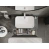 Mexen Rivel meuble de salle de bain sous-lavabo 90 cm avec plateau, 2 tiroirs, rainuré, graphite mat - 91A20-09047-2-BFFC66