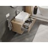 Mexen Rivel meuble de salle de bain sous-vasque 90 cm avec plateau, 2 tiroirs, rainurés, chêne - 91A20-09047-2-BFFC81