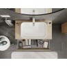 Mexen Rivel meuble de salle de bain sous-vasque 90 cm avec plateau, 2 tiroirs, rainurés, chêne - 91A20-09047-2-BFFC81