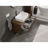 Mexen Rivel meuble de salle de bain sous lavabo 90 cm avec plateau, 2 tiroirs, rainuré, noyer - 91A20-09047-2-BFFC86