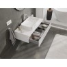 Mexen Rivel Meuble de salle de bain sous lavabo 100 cm avec plateau, 1 tiroir, rainuré, blanc mat - 91A20-10023-1-BFC01