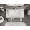 Mexen Rivel Meuble de salle de bain sous lavabo 100 cm avec plateau, 1 tiroir, rainuré, blanc mat - 91A20-10023-1-BFC01