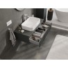 Mexen Rivel meuble de salle de bain sous lavabo 100 cm avec plateau, 1 tiroir, rainuré, graphite mat - 91A20-10023-1-BFC66