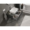 Mexen Rivel meuble de salle de bain sous-vasque 100 cm avec plateau, 1 tiroir, rainuré, graphite mat - 91A20-10023-1-BFC66
