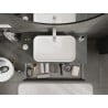 Mexen Rivel meuble de salle de bain sous-vasque 100 cm avec plateau, 1 tiroir, rainuré, graphite mat - 91A20-10023-1-BFC66