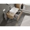 Mexen Rivel armoire de salle de bain sous lavabo 100 cm avec plateau, 1 tiroir, rainuré, chêne - 91A20-10023-1-BFC81