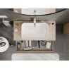 Mexen Rivel armoire de salle de bain sous lavabo 100 cm avec plateau, 1 tiroir, rainuré, chêne - 91A20-10023-1-BFC81