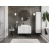Mexen Rivel meuble de salle de bain sous lavabo 100 cm avec plateau, 1 tiroir, rainuré, blanc mat - 91A20-10047-1-BFC01