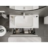 Mexen Rivel armoire de salle de bains sous lavabo 100 cm avec plateau, 1 tiroir, rainurée, blanc mat - 91A20-10047-1-BFC01