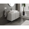 Mexen Rivel meuble de salle de bains sous-lavabo 100 cm avec plateau, 1 tiroir, rainuré, gris mat - 91A20-10047-1-BFC62