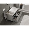 Mexen Rivel meuble de salle de bains sous-lavabo 100 cm avec plateau, 1 tiroir, rainuré, gris mat - 91A20-10047-1-BFC62