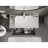 Mexen Rivel meuble de salle de bains sous-lavabo 100 cm avec plateau, 1 tiroir, rainuré, gris mat - 91A20-10047-1-BFC62