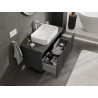 Mexen Rivel meuble de salle de bains sous-vasque 100 cm avec plateau, 1 tiroir, rainuré, graphite mat - 91A20-10047-1-BFC66