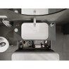 Mexen Rivel meuble de salle de bains sous-vasque 100 cm avec plateau, 1 tiroir, rainuré, graphite mat - 91A20-10047-1-BFC66
