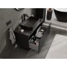 Mexen Rivel meuble de salle de bain sous vasque 100 cm avec plateau, 1 tiroir, rainuré, noir mat - 91A20-10047-1-BFC71