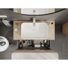 Mexen Rivel meuble de salle de bains sous lavabo 100 cm avec plateau, 1 tiroir, rainuré, chêne - 91A20-10047-1-BFC81