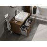 Mexen Rivel armoire de salle de bain 100 cm avec plateau, 1 tiroir, rainuré, noyer - 91A20-10047-1-BFC86