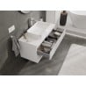 Mexen Rivel meuble de salle de bain sous lavabo 100 cm avec plateau, 2 tiroirs, rainuré, blanc mat - 91A20-10047-2-BFFC01