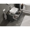 Mexen Rivel meuble de salle de bain sous lavabo 100 cm avec plateau, 2 tiroirs, rainuré, graphite mat - 91A20-10047-2-BFFC66