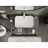 Mexen Rivel meuble de salle de bain sous lavabo 100 cm avec plateau, 2 tiroirs, rainuré, graphite mat - 91A20-10047-2-BFFC66