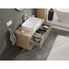 Mexen Rivel meuble de salle de bain sous-vasque 100 cm avec plan, 2 tiroirs, rainuré, chêne - 91A20-10047-2-BFFC81
