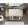 Mexen Rivel meuble de salle de bain sous-vasque 100 cm avec plan, 2 tiroirs, rainuré, chêne - 91A20-10047-2-BFFC81