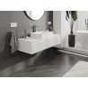 Mexen Rivel meuble sous-vasque de salle de bain 120 cm avec plan, 1 tiroir, rainuré, blanc mat - 91A20-12023-1-BFC01