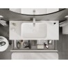 Mexen Rivel meuble sous-vasque de salle de bain 120 cm avec plan, 1 tiroir, rainuré, blanc mat - 91A20-12023-1-BFC01