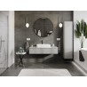 Mexen Rivel meuble de salle de bain sous lavabo 120 cm avec plateau, 1 tiroir, rainuré, gris mat - 91A20-12023-1-BFC62