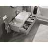 Mexen Rivel meuble de salle de bain sous lavabo 120 cm avec plateau, 1 tiroir, rainuré, gris mat - 91A20-12023-1-BFC62