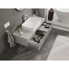 Mexen Rivel meuble dessous de lavabo 120 cm avec plateau, 1 tiroir, rainuré, gris mat - 91A20-12023-1-BFC62