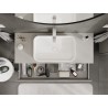 Mexen Rivel meuble de salle de bain sous lavabo 120 cm avec plateau, 1 tiroir, rainuré, gris mat - 91A20-12023-1-BFC62