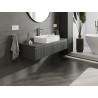 Mexen Rivel meuble de salle de bain sous-lavabo 120 cm avec plateau, 1 tiroir, rainuré, graphite mat - 91A20-12023-1-BFC66