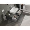 Mexen Rivel meuble de salle de bain sous-lavabo 120 cm avec plateau, 1 tiroir, rainuré, graphite mat - 91A20-12023-1-BFC66