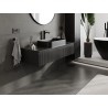 Mexen Rivel armoire de salle de bain sous lavabo 120 cm avec plan, 1 tiroir, rainuré, noir mat - 91A20-12023-1-BFC71