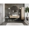Mexen Rivel meuble de salle de bain sous-vasque 120 cm avec plateau, 1 tiroir, rainuré, chêne - 91A20-12023-1-BFC81