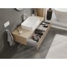 Mexen Rivel meuble de salle de bain sous-vasque 120 cm avec plateau, 1 tiroir, rainuré, chêne - 91A20-12023-1-BFC81