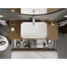 Mexen Rivel meuble de salle de bain sous lavabo 120 cm avec plateau, 1 tiroir, rainuré, noyer - 91A20-12023-1-BFC86